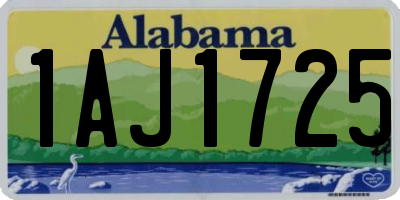 AL license plate 1AJ1725