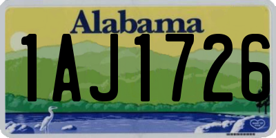 AL license plate 1AJ1726