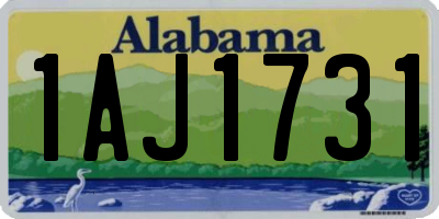 AL license plate 1AJ1731
