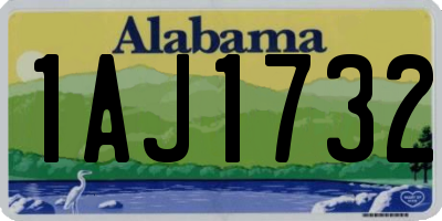 AL license plate 1AJ1732