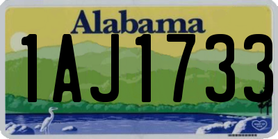 AL license plate 1AJ1733