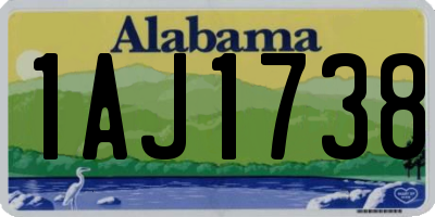AL license plate 1AJ1738
