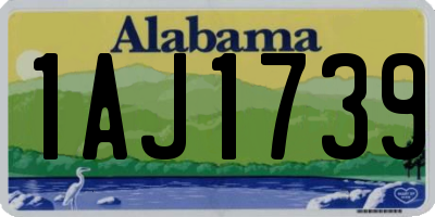 AL license plate 1AJ1739