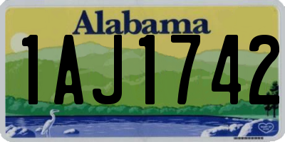AL license plate 1AJ1742