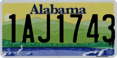 AL license plate 1AJ1743