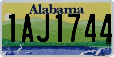 AL license plate 1AJ1744