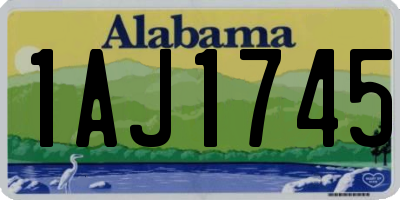 AL license plate 1AJ1745