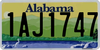 AL license plate 1AJ1747