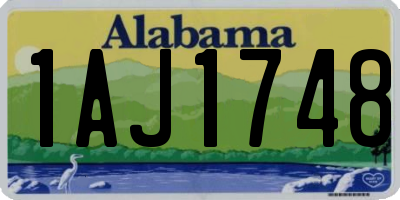 AL license plate 1AJ1748