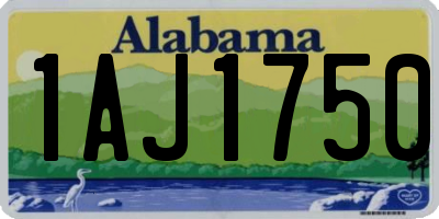 AL license plate 1AJ1750
