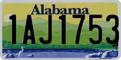 AL license plate 1AJ1753