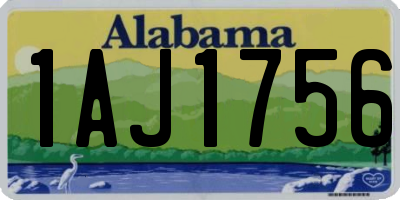AL license plate 1AJ1756