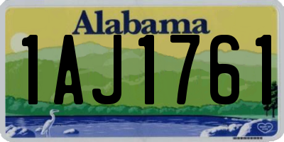 AL license plate 1AJ1761