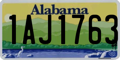 AL license plate 1AJ1763