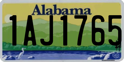 AL license plate 1AJ1765