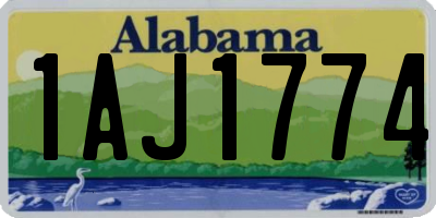 AL license plate 1AJ1774