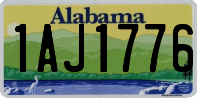 AL license plate 1AJ1776