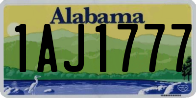 AL license plate 1AJ1777