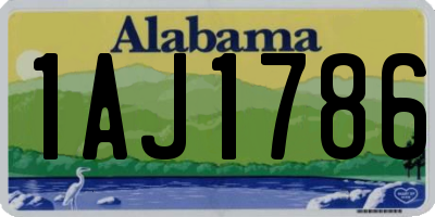 AL license plate 1AJ1786