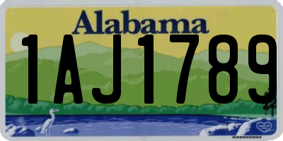 AL license plate 1AJ1789