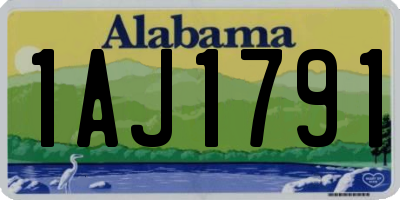 AL license plate 1AJ1791