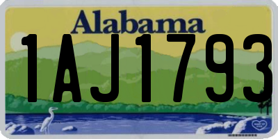 AL license plate 1AJ1793