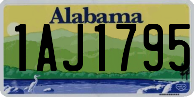 AL license plate 1AJ1795