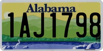 AL license plate 1AJ1798