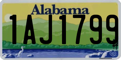AL license plate 1AJ1799