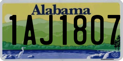 AL license plate 1AJ1807