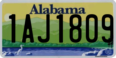 AL license plate 1AJ1809