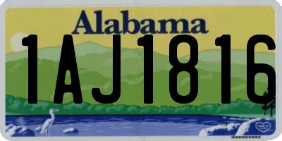 AL license plate 1AJ1816