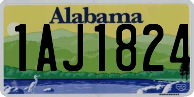 AL license plate 1AJ1824