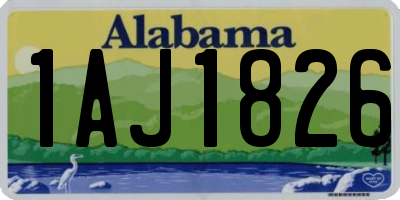 AL license plate 1AJ1826