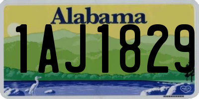 AL license plate 1AJ1829