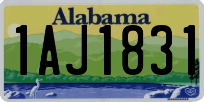 AL license plate 1AJ1831