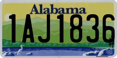 AL license plate 1AJ1836