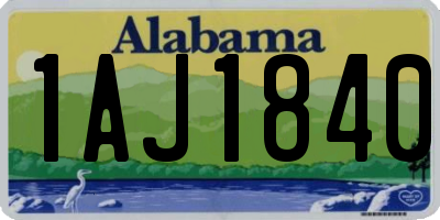 AL license plate 1AJ1840
