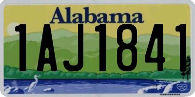 AL license plate 1AJ1841