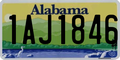AL license plate 1AJ1846