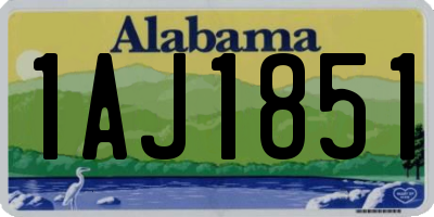 AL license plate 1AJ1851