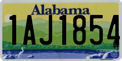 AL license plate 1AJ1854