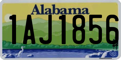 AL license plate 1AJ1856