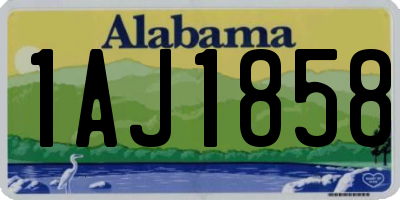 AL license plate 1AJ1858