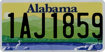 AL license plate 1AJ1859