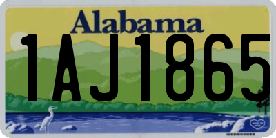 AL license plate 1AJ1865