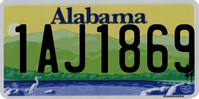 AL license plate 1AJ1869