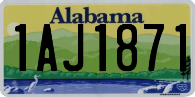 AL license plate 1AJ1871