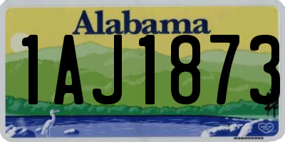AL license plate 1AJ1873