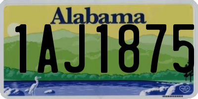 AL license plate 1AJ1875